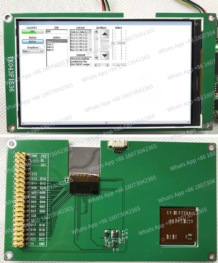 

4.3 inch HD 24Bit RGB888 16M LCD Color Screen (Board/No Board) LG4573B Drive IC 800*480