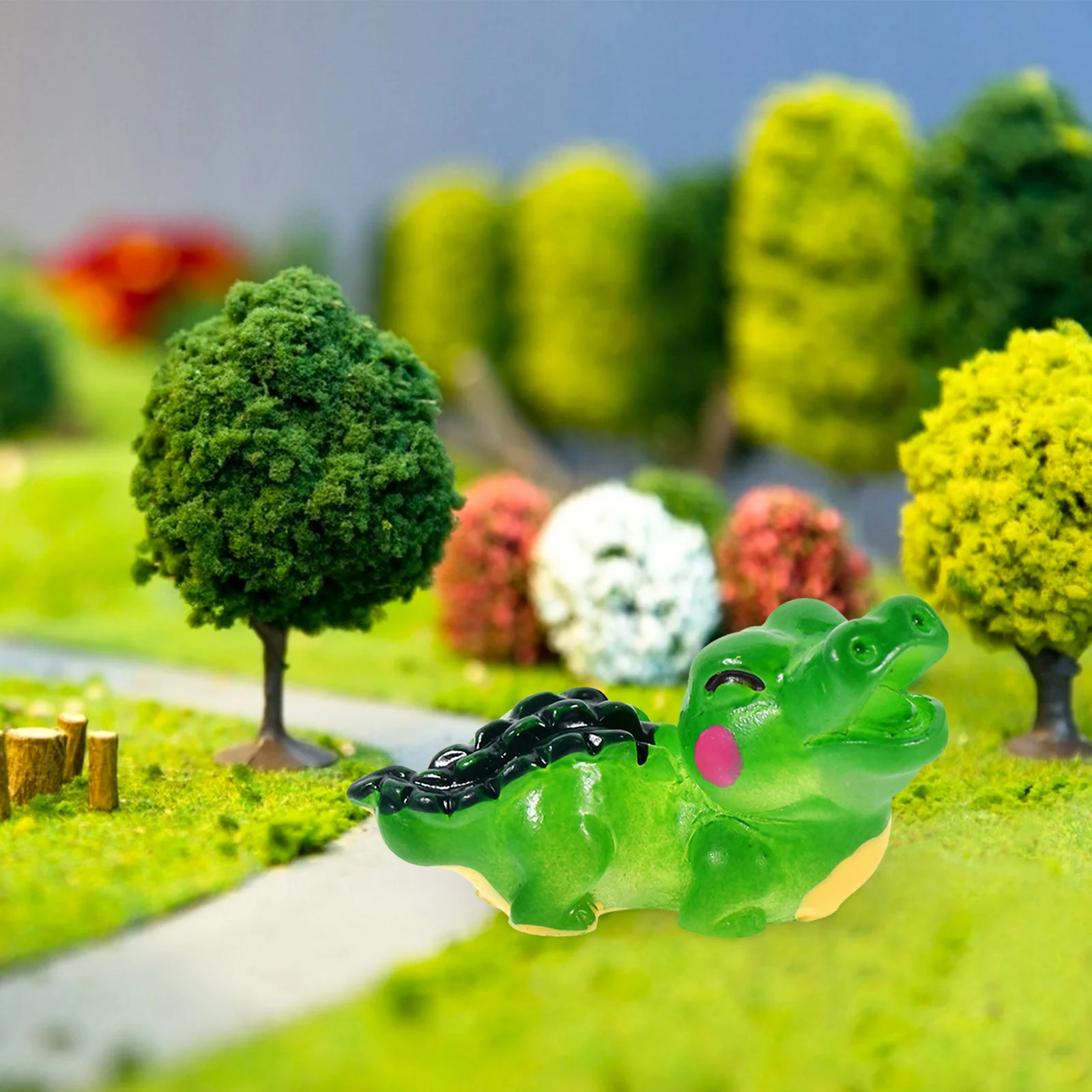 

4Pcs Crocodile Figurines Resin Miniature Animal Statue Aquarium Reptile Tank Decoration Mini Garden Ornaments Mini Figurines