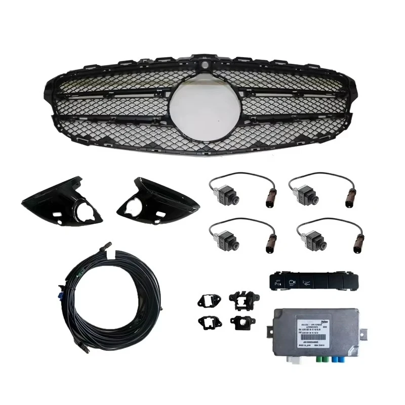 

Waterproof split-screen display for original 360-degree panoramic in-vehicle camera system suitable for C-Class GLC W205 W253