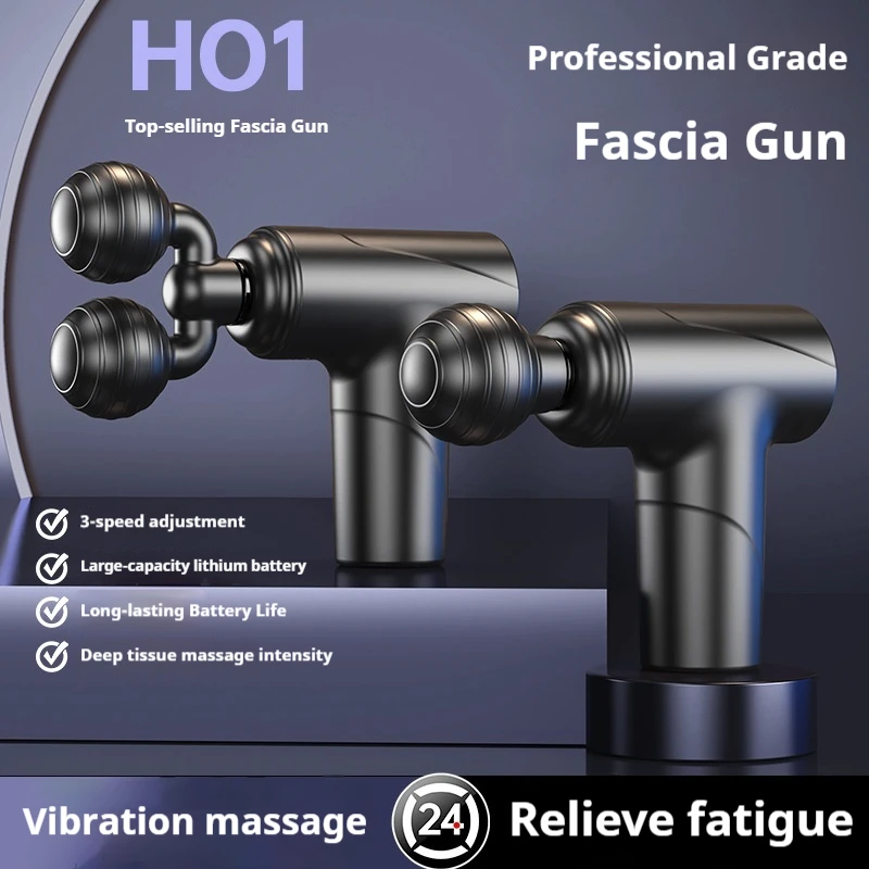 

H01 Mini Massage Gun Rechargeable Portable Quiet Deep Tissue Muscle Relaxation 3 Speed Adjustable For Home Gym Men Women