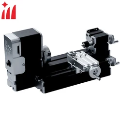 60W, 12000 rpm Mini DIY Metal Lathe Machine with Base for Wood, Soft Metals, Plexiglass, Plastic, etc