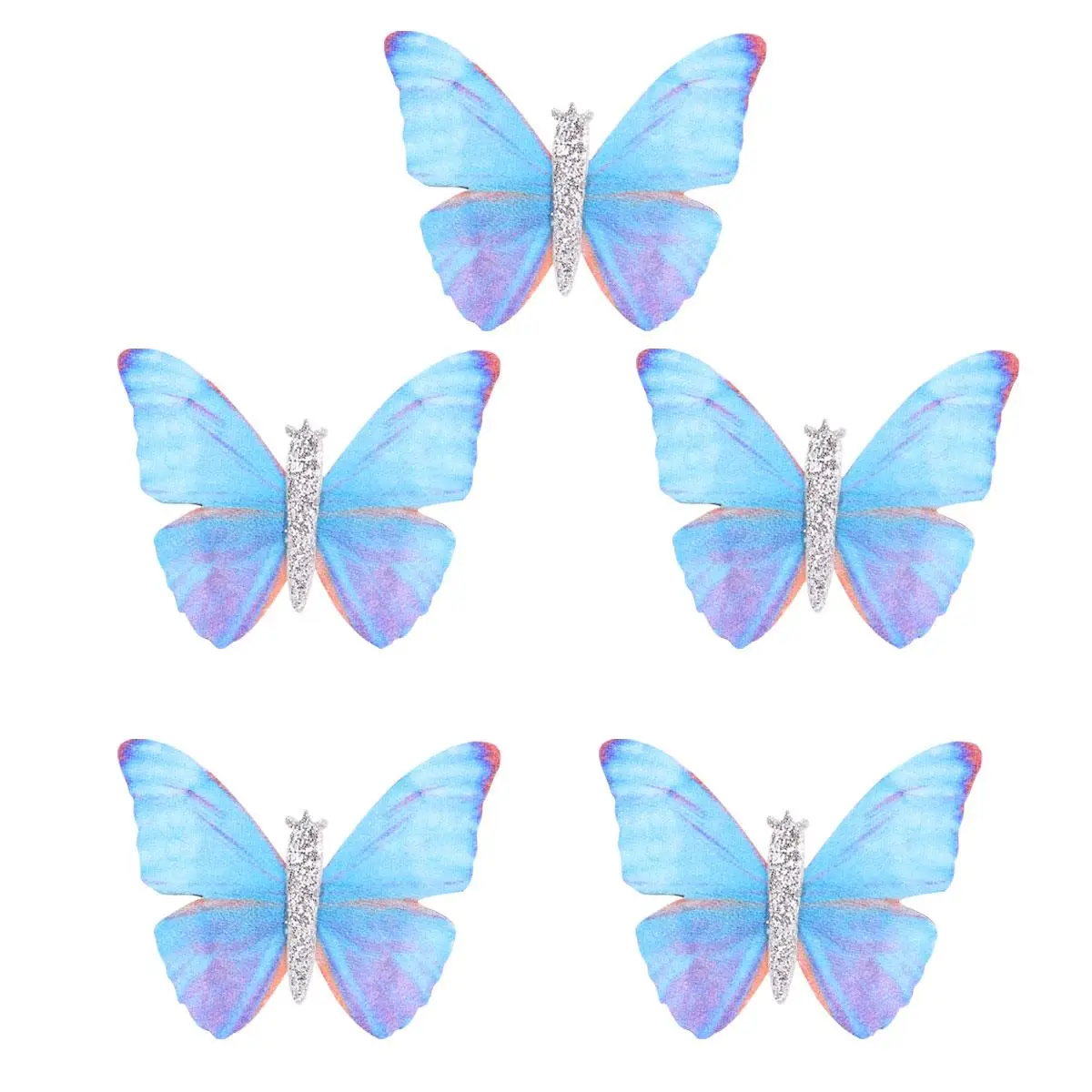 5 Pcs Hairpin Butterfly Clip Child Accessories for Girls Kid Stainless Steel Cute Clips