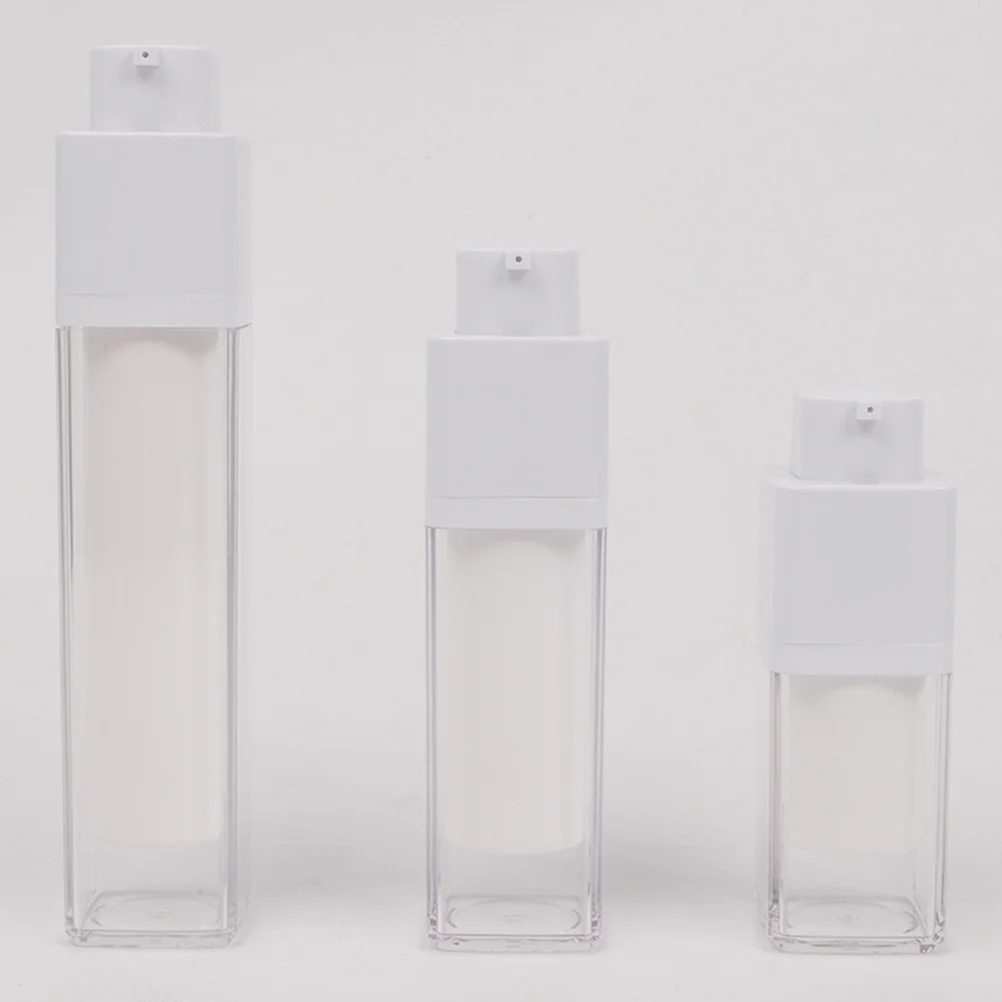 

3Pcs Airless Pump Bottles Empty Travel Lotion Containers Portable Face Cream Dispensers Vacuum Bottles
