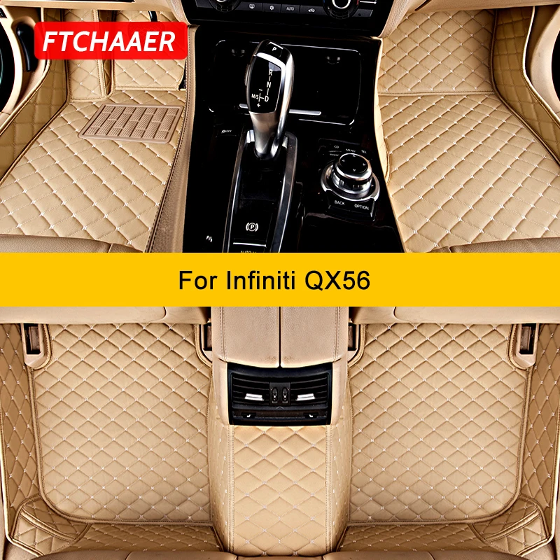 

FTCHAAER Custom Car Floor Mats For Infiniti QX56 Auto Carpets Foot Coche Accessorie