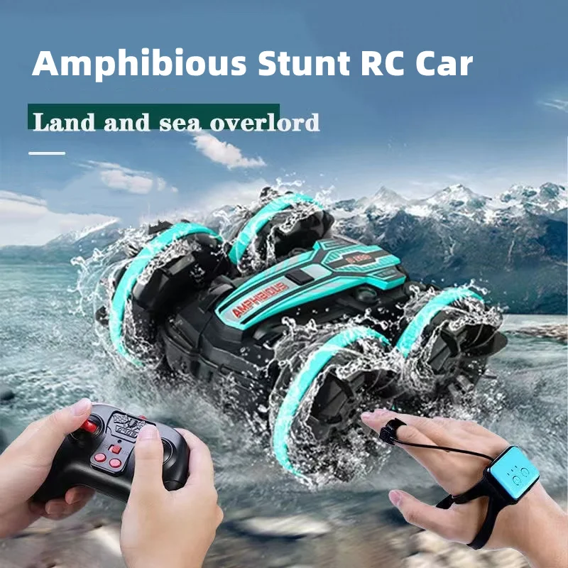 

Car 2.4G RC Amphibious 4Wd Stunt Remote Control Car Double-sided Tumbling RC Gestur Cars Electric Toys for Adults Kids Gift