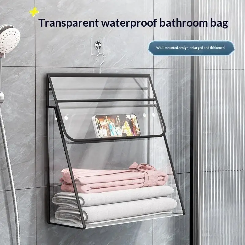 Dormitory Hanging Shower Bag Waterproof Durable Bathroom Organizer for Gym Travel Camping Clean Clothes Toiletries Storage