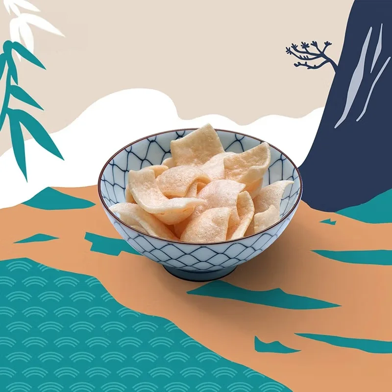 Batatas fritas de camarão OISHI 2,82 onças(80g)*2 pacotes