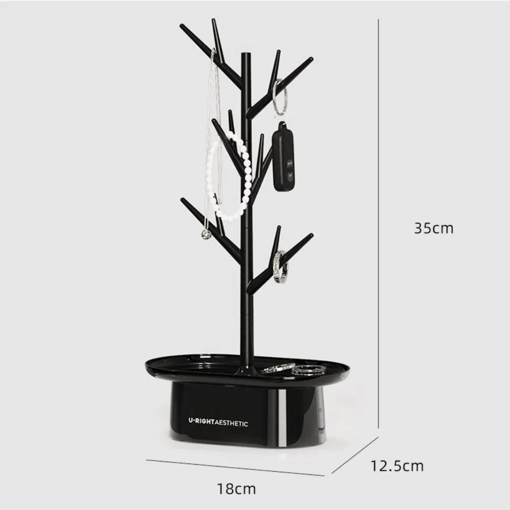 Creative Tree Shape Jewelry Rack with Base Multifunctional Ring Necklace Bracelet Organizer Jewelry Display Stand Tabletop