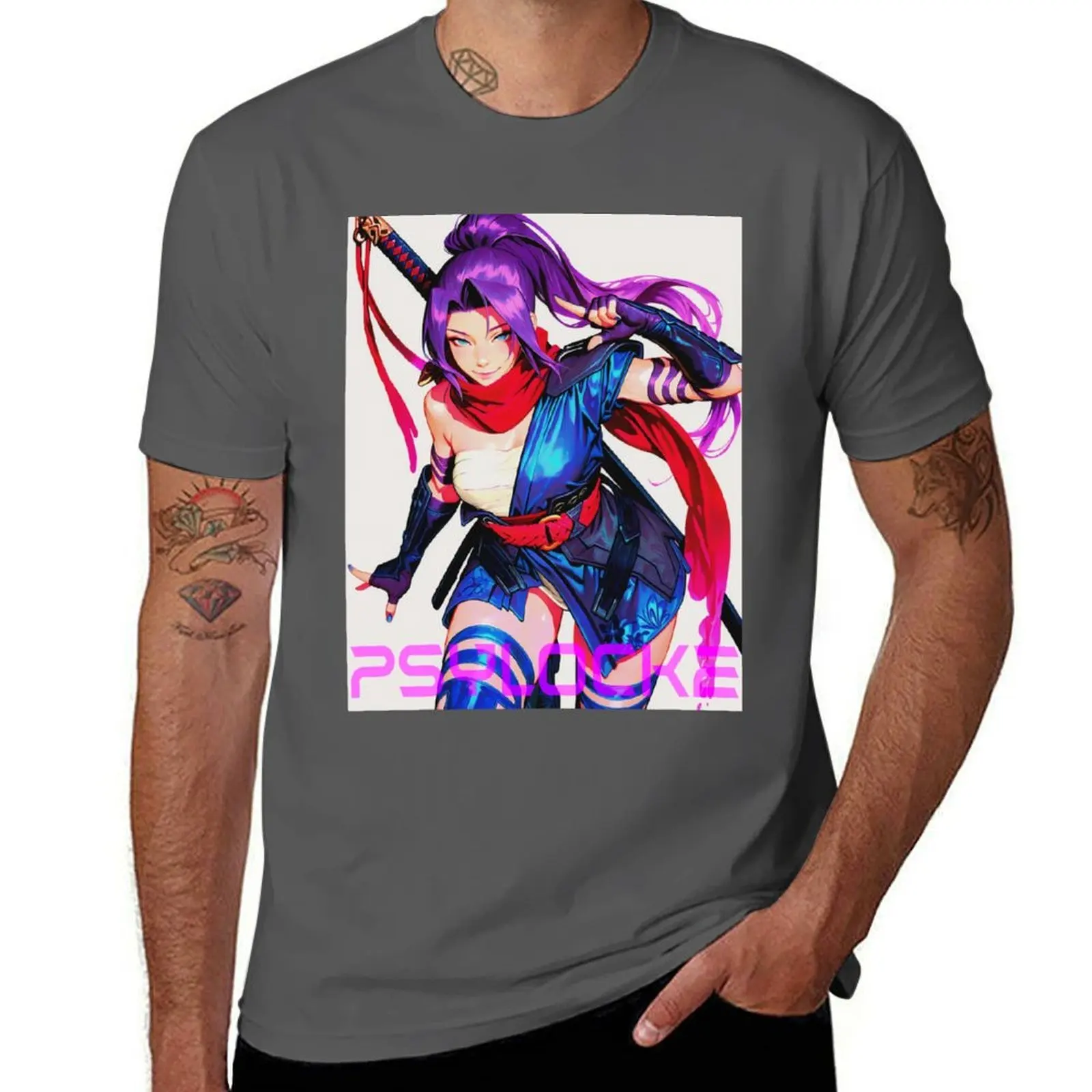 

Psylocke Typographic Design T-Shirt Stain Resistant Casual Tee
