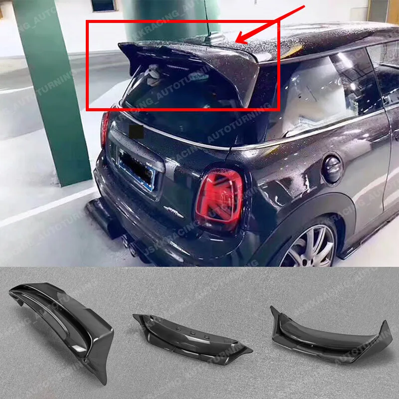 

For Mini Cooper S F56 Carbon Fiber Rear Trunk Roof Spoiler Wing Trim Bodykits