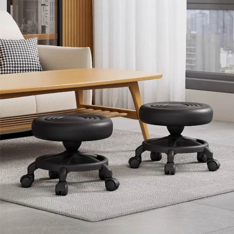 

Многофункциональные вращающиеся на 360 градусов табуреты, портативный низкий табурет для гостиной, вращающееся сиденье с регулируемой высотой, современная круглая подставка для ног