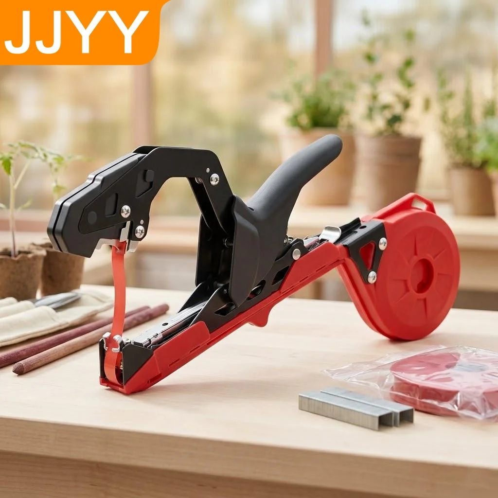 Garden Plant Tying Machine Tool Quickly Tie Tomato Grape Vines Gardening Tape for Gardeners Farmers Plant Support Cage