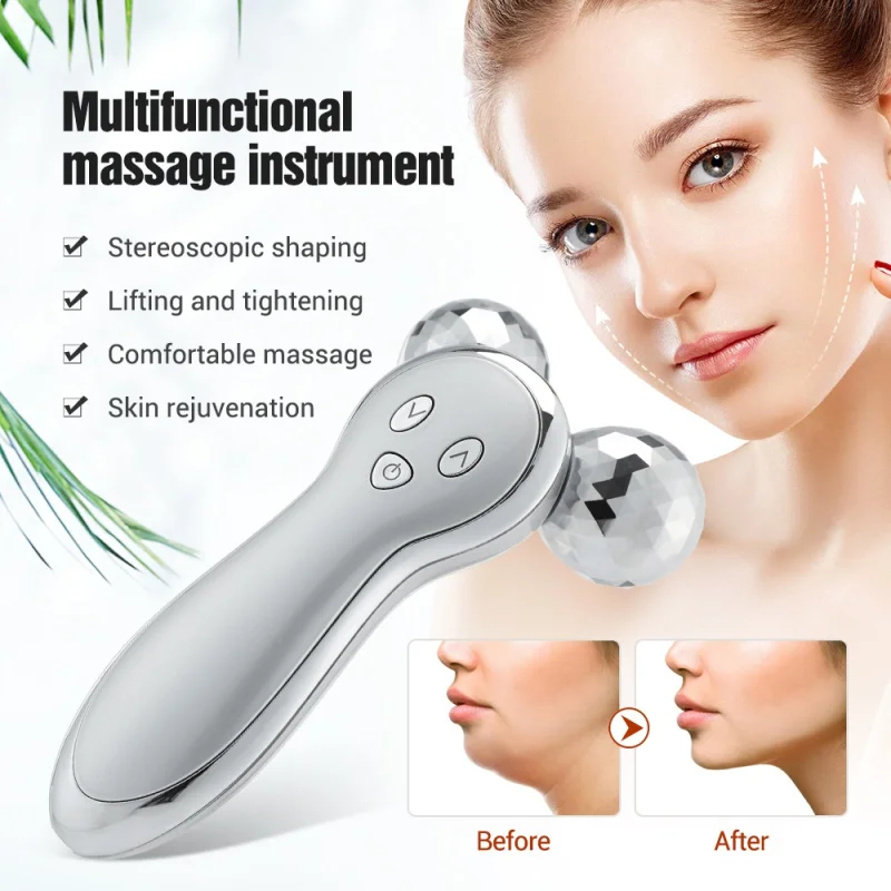 Home Use Face Massager Beauty Equipment Face Lift Roller Anti Wrinkle EMS Microcurrent Toning Device