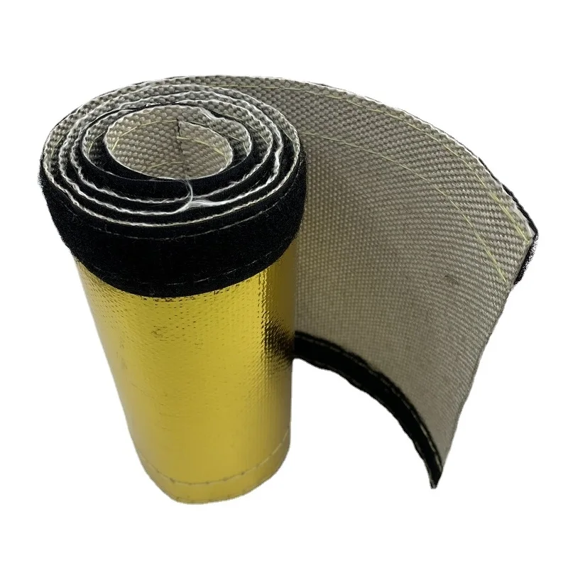 Gold 1M Inner Diameter 10/20/30/40MM Metallic Heat Shield Thermal Fire Sleeve Insulated Wire Hose Wrap Loom Tube Protect Cover