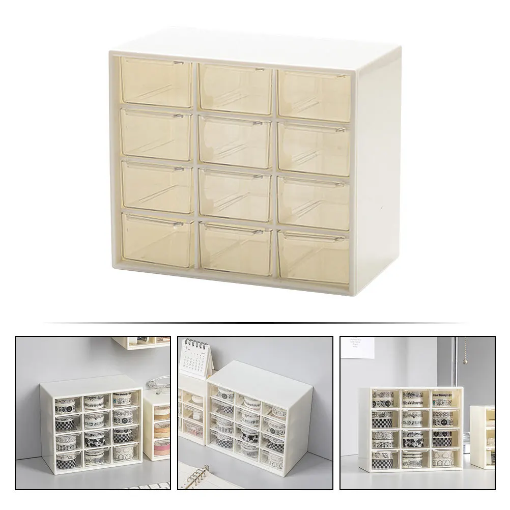 

Desk Drawer Organizer Plastic Storage Box Large Capacity Tabletop Multi Function Jewelry Makeup Storage Case Table Organizer