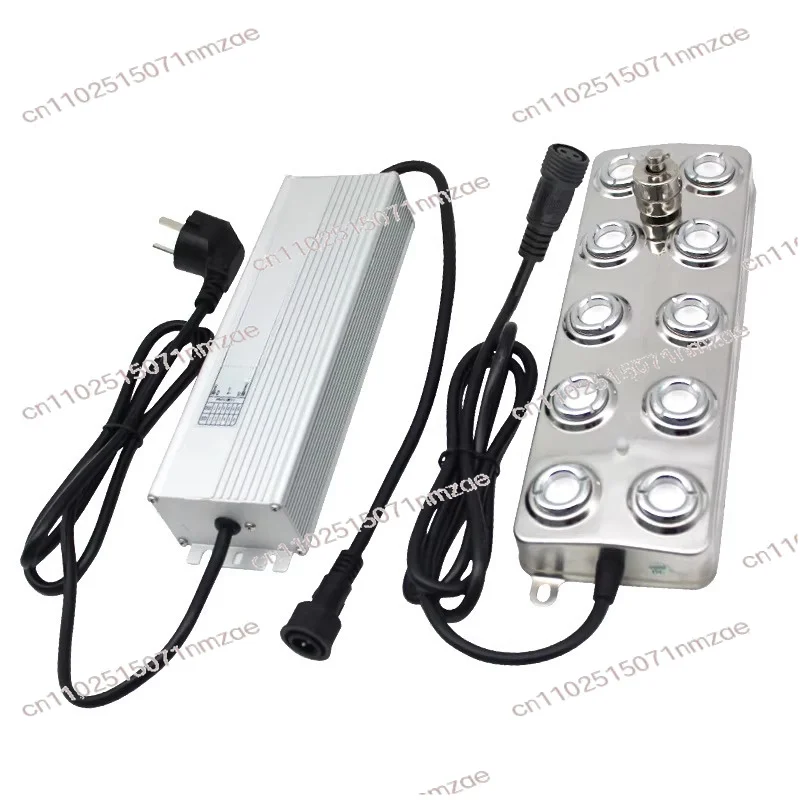 For Fountain Pond Atomizer Greenhouse Hydroponics 48V Industrial 10 Head Ultrasonic Mist Maker Fogger Air Humidifier