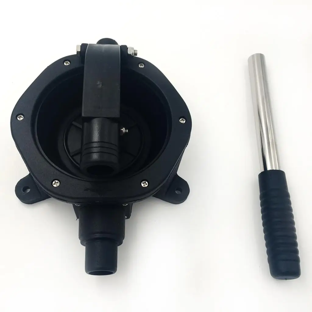 ปั๊มน้ำท้องเรือแบบแมนนวล15 GPM สำหรับการถ่ายโอนน้ำเสียอุปกรณ์เสริมเรือตกปลาสีดำ