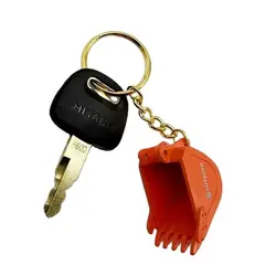 For kubota For Hitachi For Sany ignition key Excavator starter key with keychain