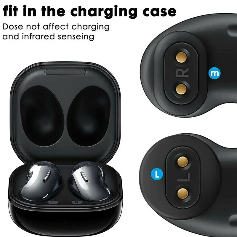 2/3 pares de adaptador de silicona, puntas de ala para oreja, puntas de repuesto para auriculares Samsung Galaxy Buds Live, accesorios, puntas de