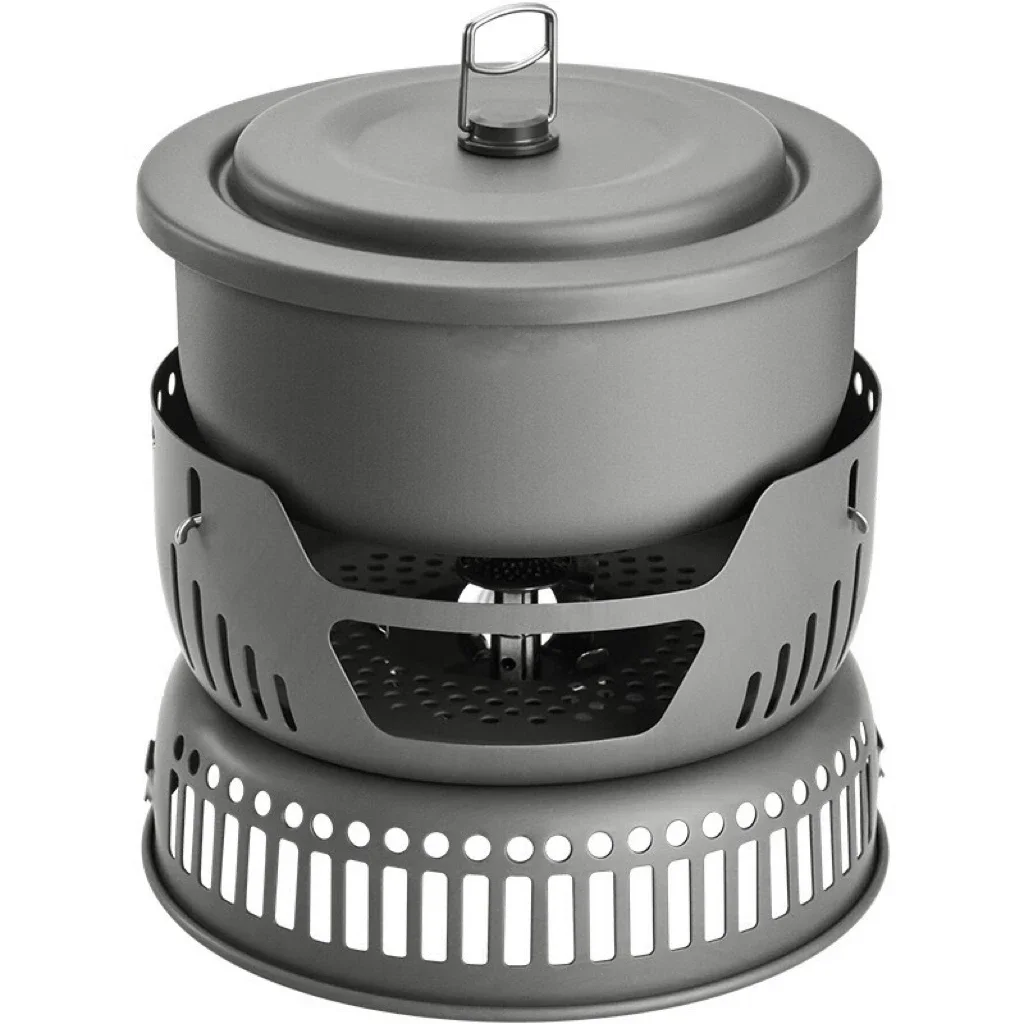 

2024 Portable Ultralight Outdoor Cooking Kit Aluminum Camping Equipment with Frying Pans and Stove for Travel Mess Kits