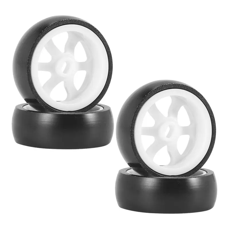 

ABJA-4Pcs Hard Plastic Drift Tire Tyre Wheel For Wltoys 284131 K969 K989 P929 Mini-Z Mini-Q Mini-D 1/28 RC Car Upgrades Parts