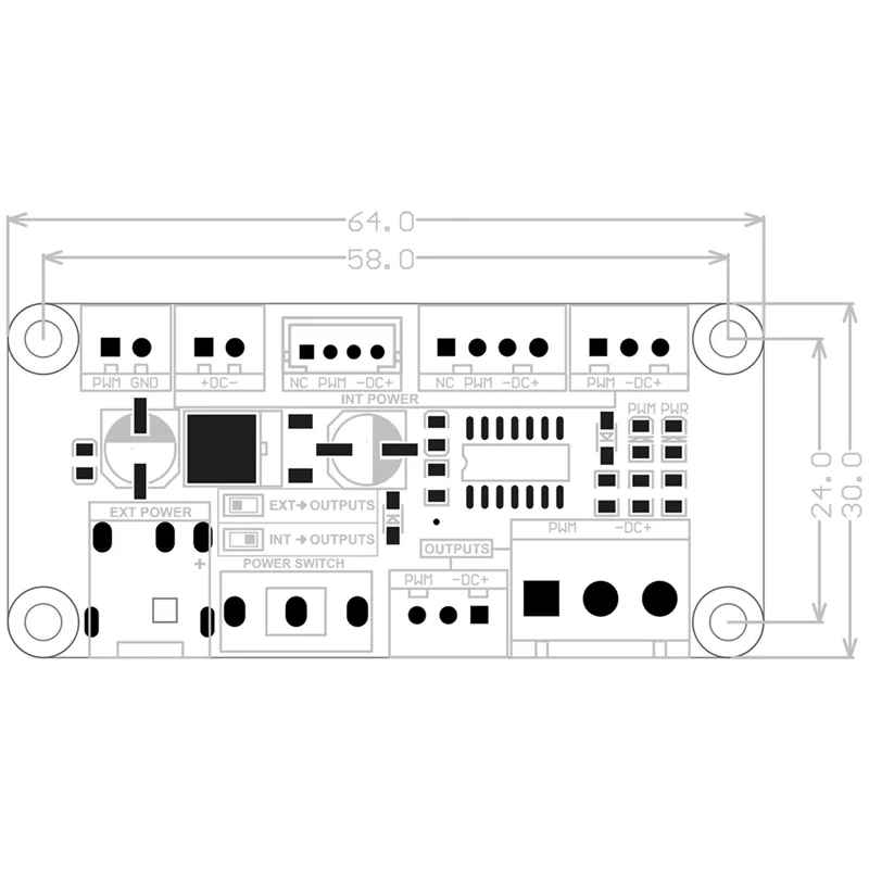 A03F-20W 40W 80W Интерфейсный драйвер Плата адаптера Плата адаптера модуля гравировального и режущего станка