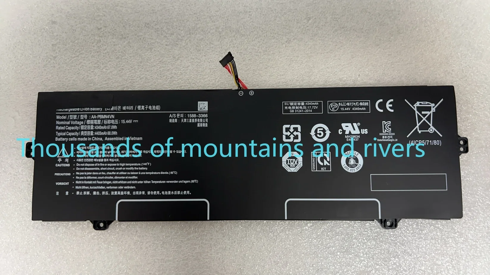 

Новый аккумулятор для ноутбука AA-PBMN4VN для Samsung Galaxy Book Pro 360 15 NP950XDB NP950QDB NP750QFG серии PBMN4VN 15,44 В 67,0 Втч