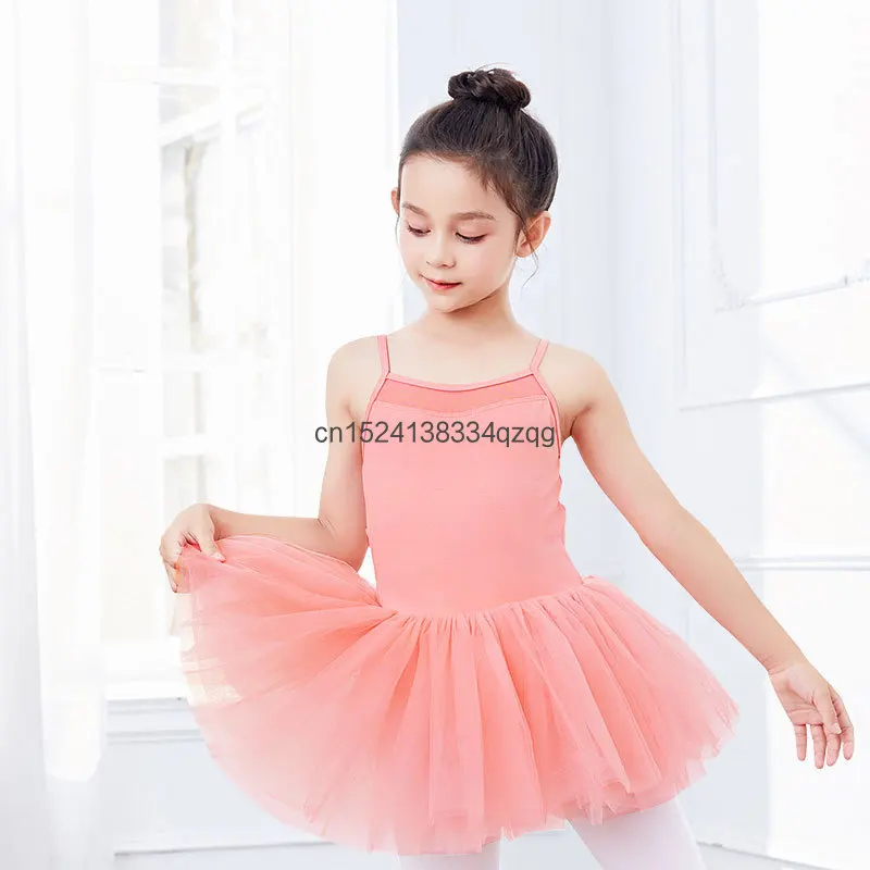 Robe de Ballet pour filles, maillot de bain pour danse, Camisole en maille, justaucorps d'épissure, Tutu de danse, robe de princesse, jupon pour enfants