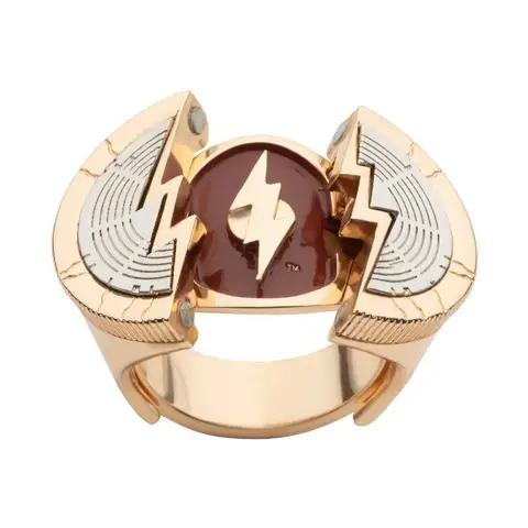New DC The Flash Barry Allen Movie Character Peripherals Personality Rings Creative Vintage Cool Boys Ring Accessories Gifts