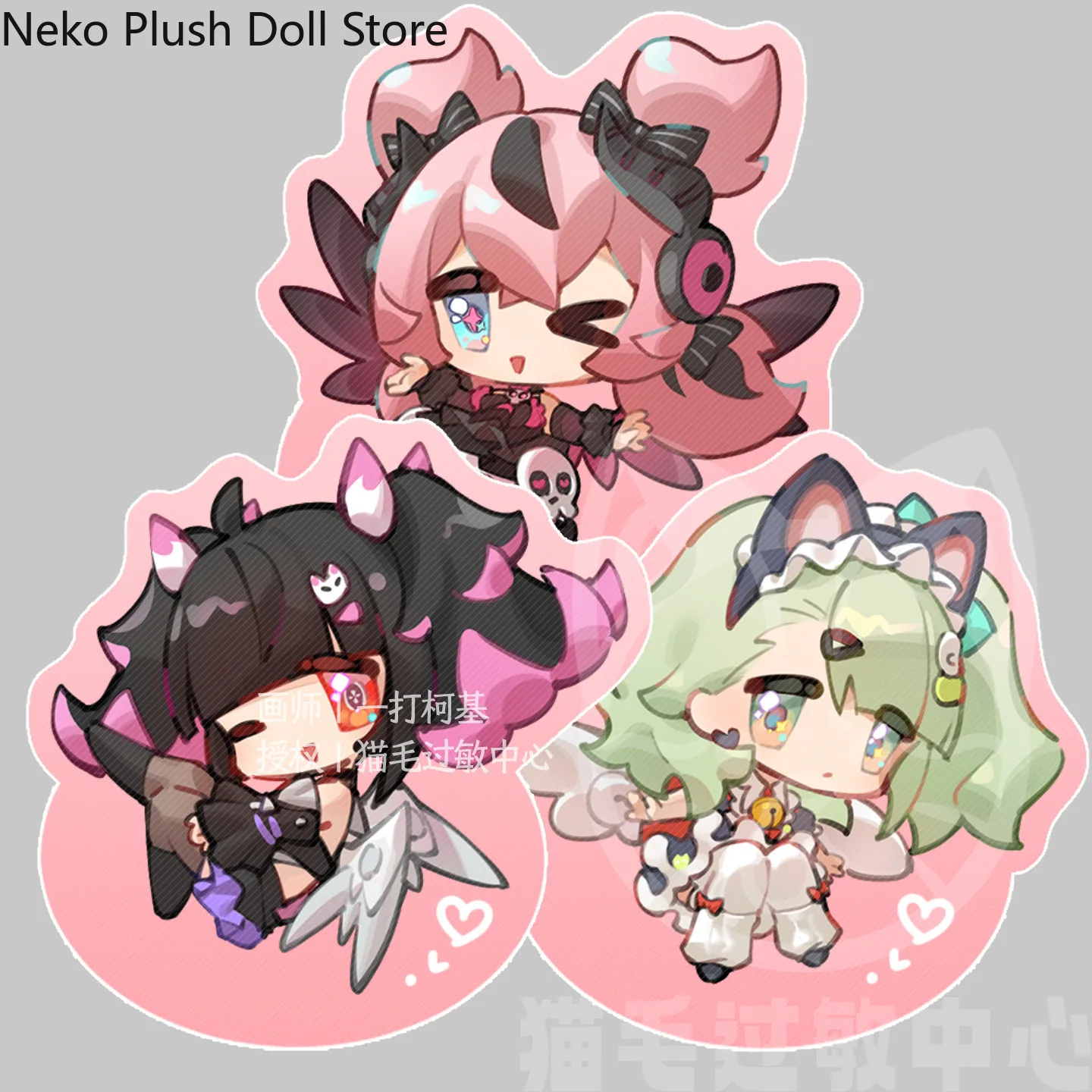 Anime Zenless Zone Zero Aria Sunna‌ Nangong Yu Angels of Delusion Cosplay Note Stamp Acrylic Q version Standing sign set Gift