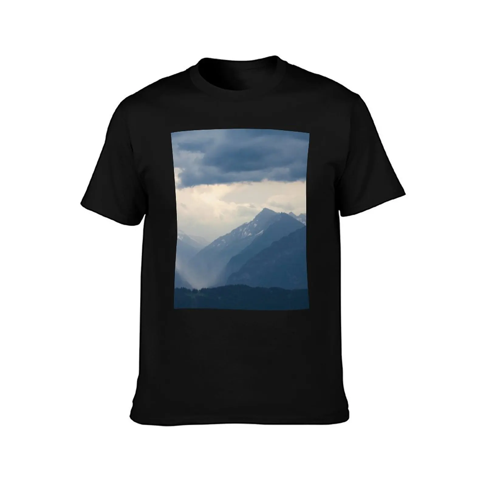 Misty Mountains T-Shirt Work Utility Short Sleeve Shirt T-Shirt