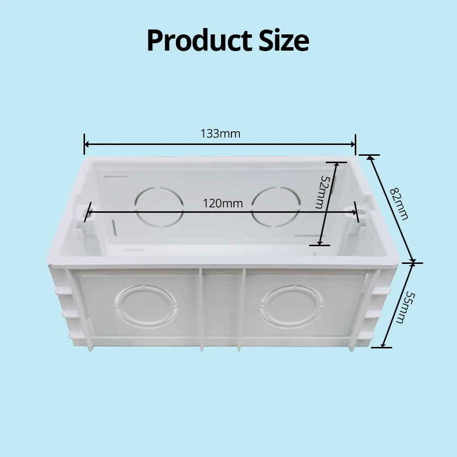 Montage Box Voor 146*86Mm Wall Switch En Socket Wallpad Cassette Universele Witte Muur Terug Junction Box