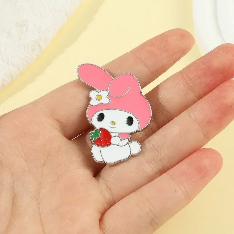 Sanrio My Melody Brooch Cartoon Anime Figures Cute Girls Q Figural Toy Anime Merchandise Clothing Decoration Girl Birthday Gifts