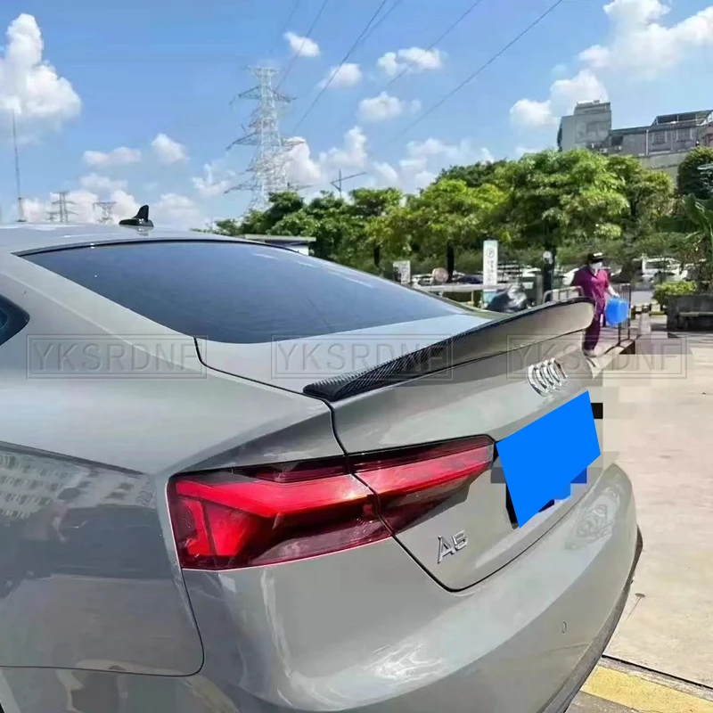 탄소 섬유 리어 스포일러 트렁크 윙 2017-2023 FRP 광택 블랙 단조 카본, 아우디 A5 S5 RS5 B9 4 문짝 쿠페 S5 스타일