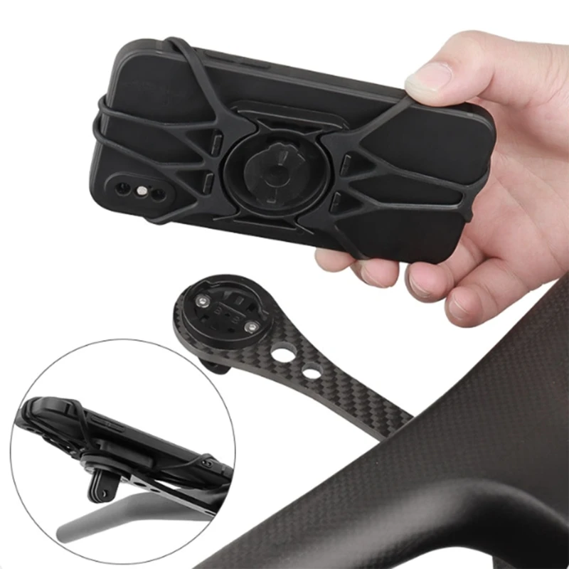 Universals Bicycles Computer Holder Carbon Fiber Cycling Computer Mount Odometers Handlebar Holder Extension Mount 24BD