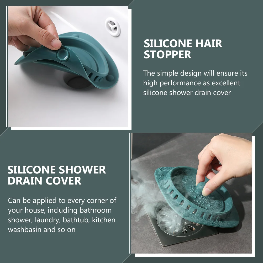 

Silicone Drain Cover Fine Mesh For Bathroom Shower Bathtub Kitchen Sink Hair Catcher Anti-Clog Silicone Hair Stopper