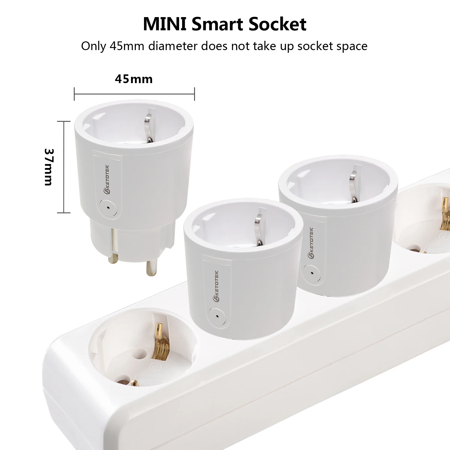 Tuya Smart Plug WiFi Socket EU 10A With Power Monitor Timing Function Voice Control Works With Smart Life 4pcs