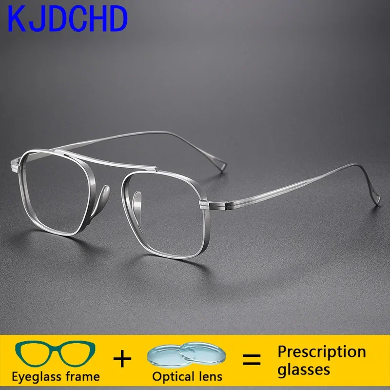 

Square Doctor with Prescription Glasses Men Titanium Progressive Myopia Photochromic Eyeglasses Bifocal Optical Retro Eyewear