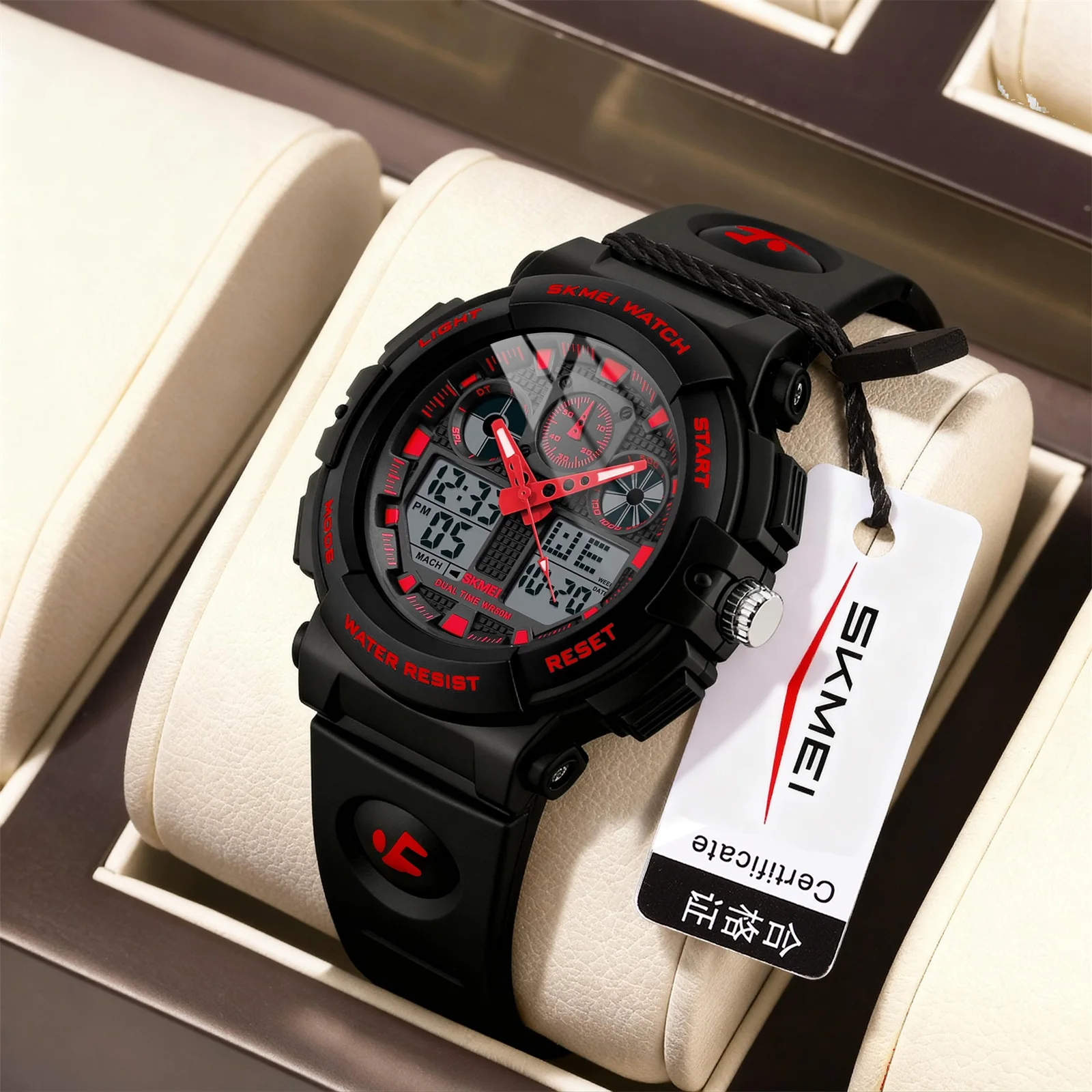 SKMEI Large Dial Wristwatch Double Time Display Digital Electronic Watches For Men Women Fashion Chrono Alarm Watch Reloj Hombre