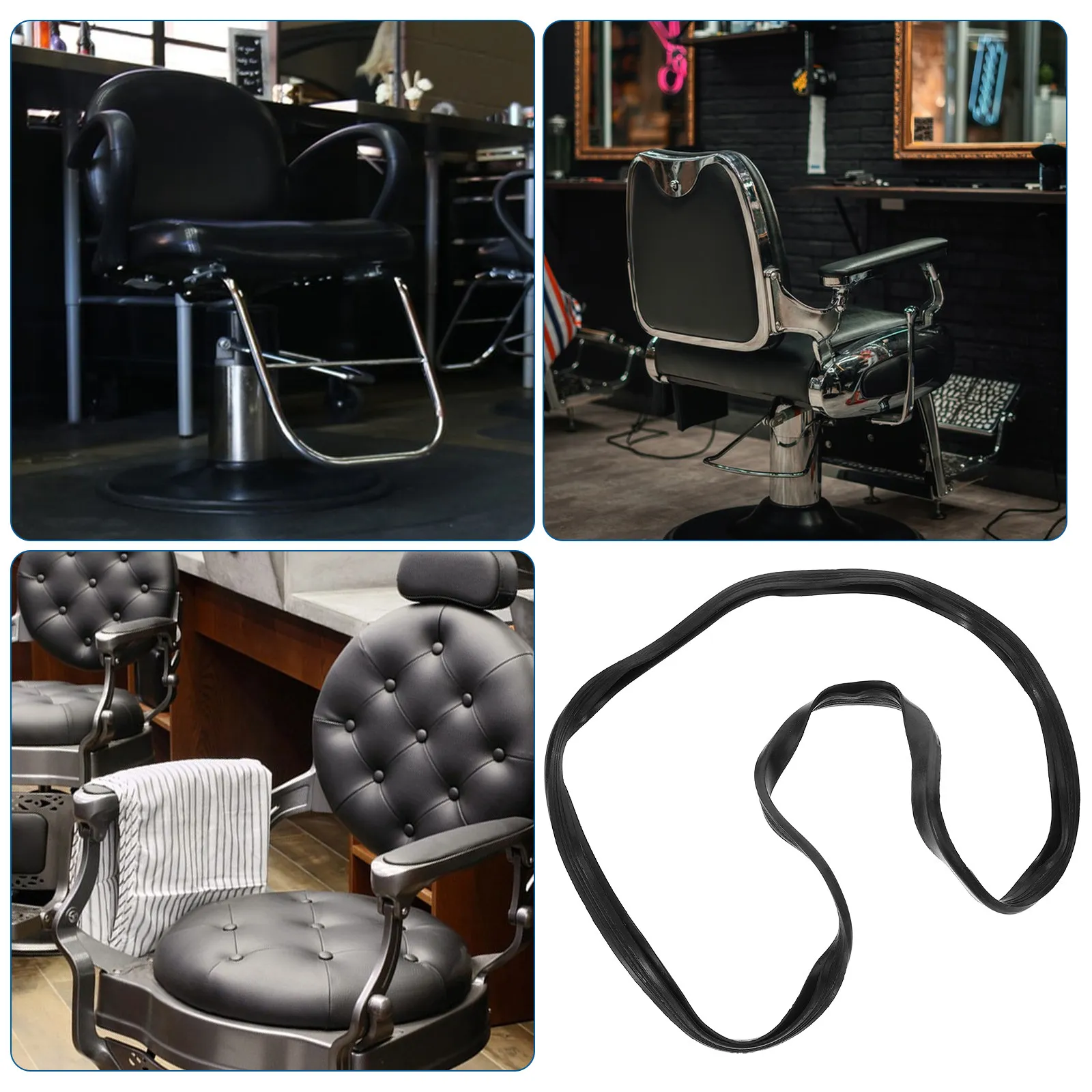 Salon Chair Base Rubber Ring Gasket for Barber Styling Chairs Floor Protective Nonslip Ring Enhances Stability and Chair