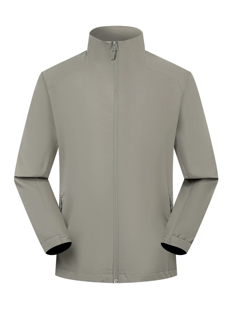 sporty-stand-collar-windproof-outdoor-jacket-polyester-fabric-unisex-soft-clothing-for-hiking-camping-traveling-fishing