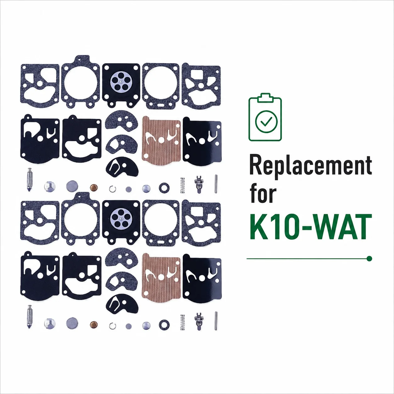 Carb Repair Kit 2Pcs for Walbro K10-WAT WA WT Fits Stihl Husqvarna Poulan McCulloch Echo Chainsaw Lawnmower Weeder Leaf Blower