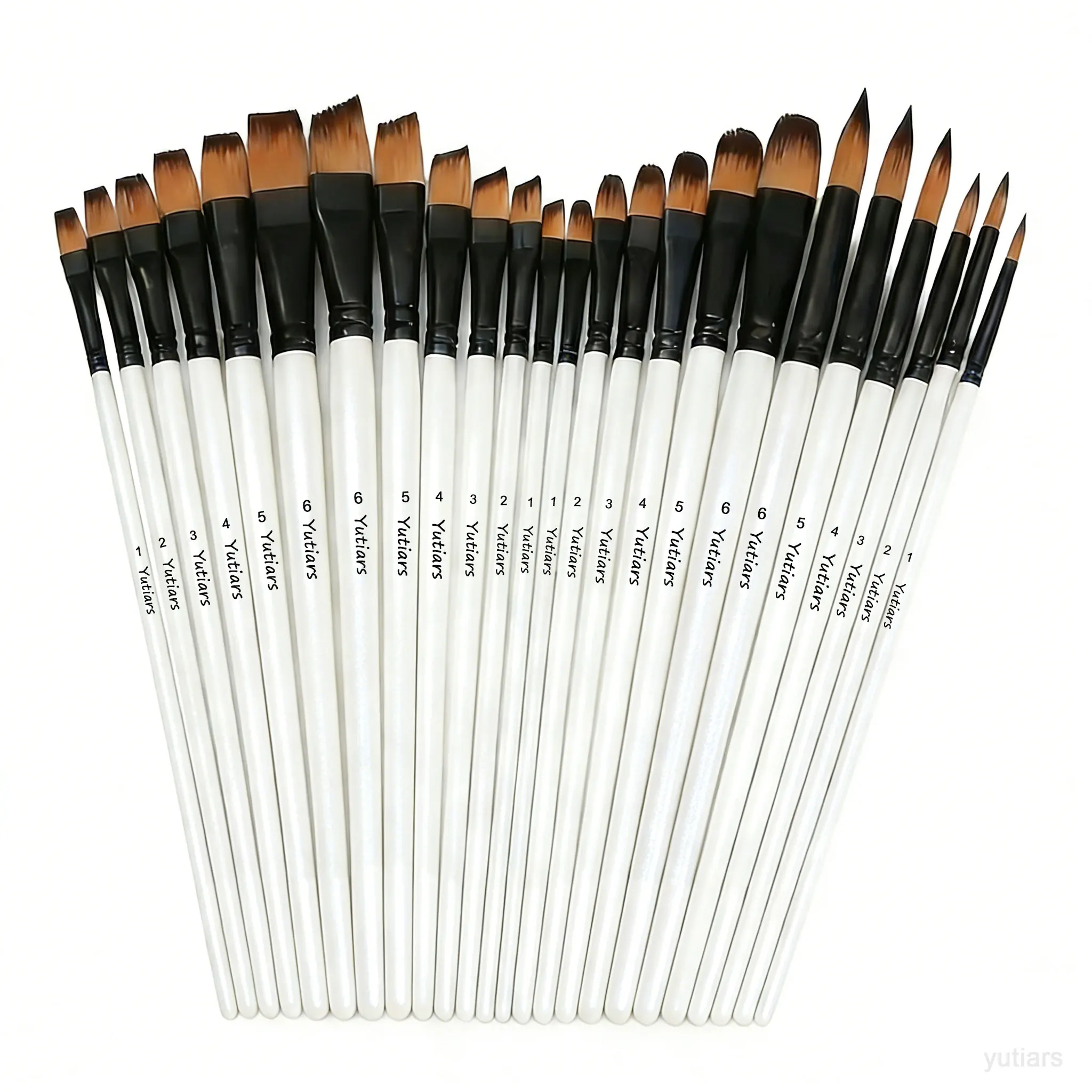 6/5-teiliges Künstler-Pinselset für Acryl-, Öl-, Aquarell- und Acrylmalerei, für Körper, Gesicht, Stein und Leinwand