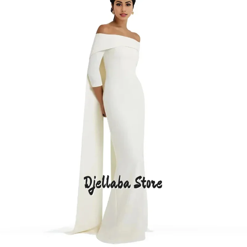 فستان سهرة نسائي مخصص لحفلات الزفاف بدون أكتاف نصف كم فساتين حفلات بطول الأرض فستان حفلة موسيقية خاص