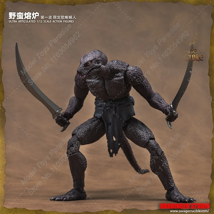 HS Studio 1/12 Scale Savage Furnace 1 Wave Purple Lizard Stone Warrior Full Set 6inch Soldier Action Figure Collectible Toys