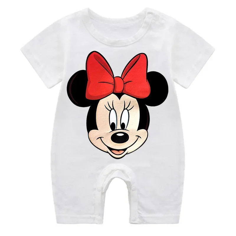 Summer Baby Romper Cartoon Minnie Mouse Short Sleeve Baby Clothing One Piece Summer Boy Girl Clothes Jumpsuits Infant Pajamas