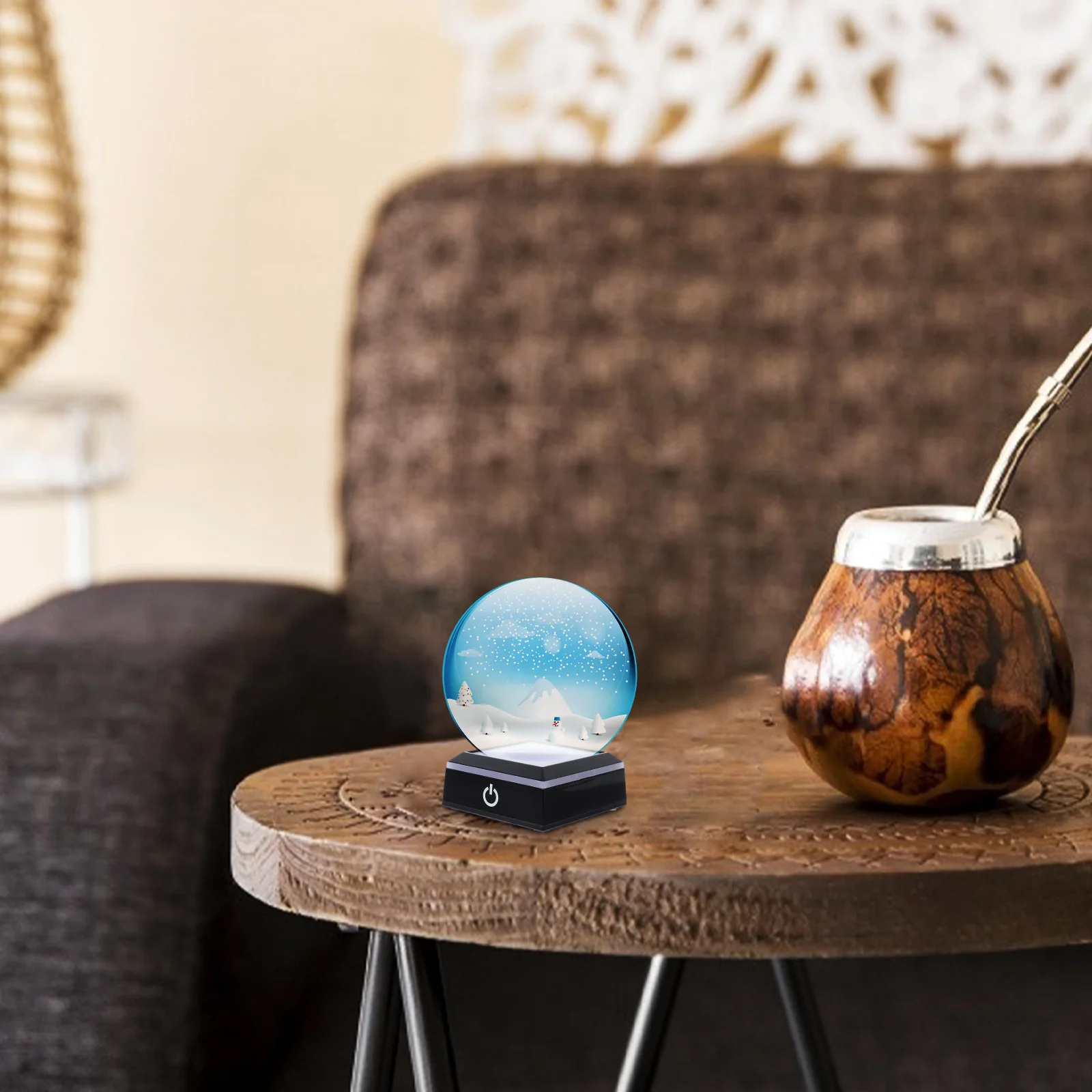 

1Pcs Square Crystal Balls Base Delicate Glowing Pedestal Plastic Craft Holder for Home Office Decor Lighting Display Stand