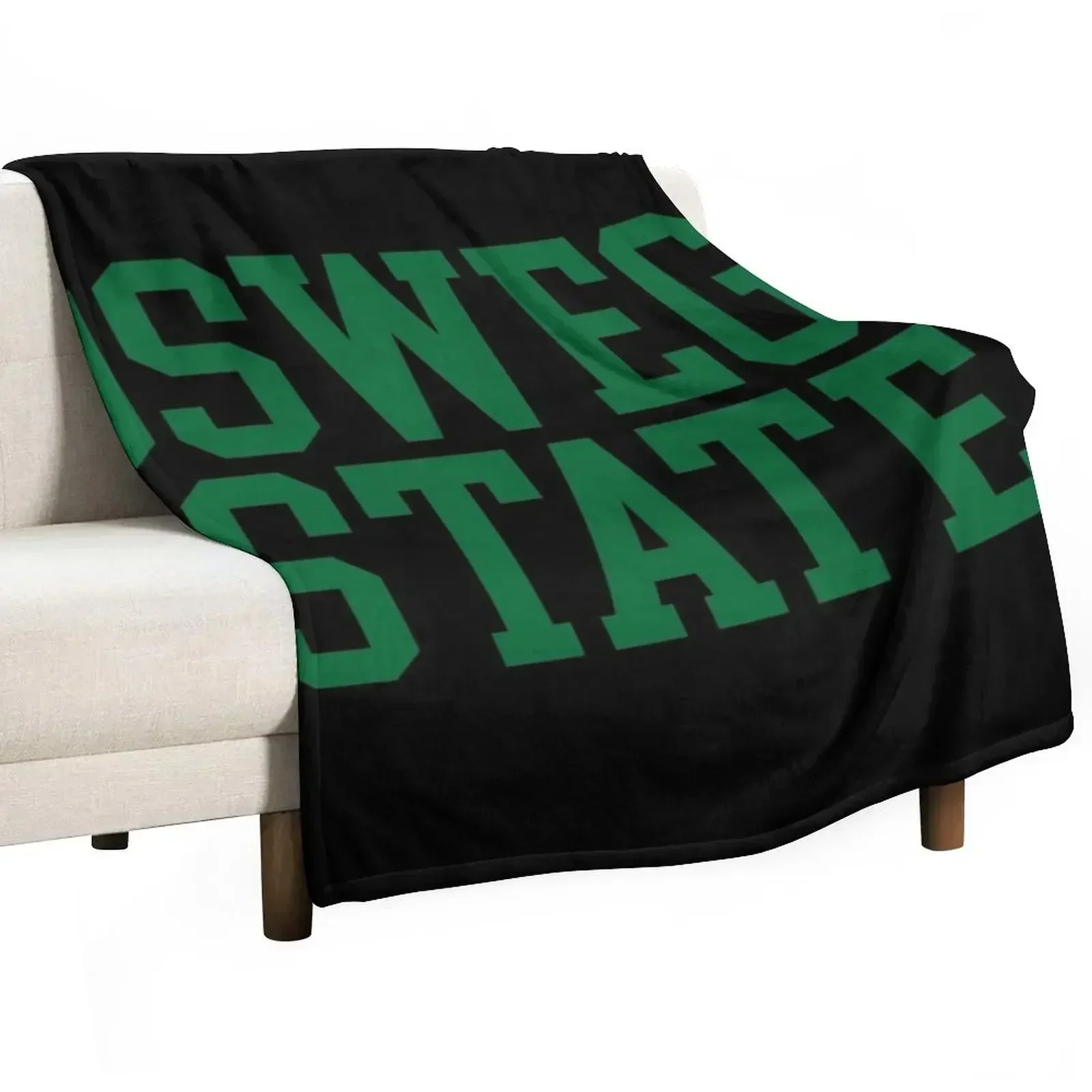 

suny oswego - college font Throw Blanket manga Plaid Luxury Brand Blankets