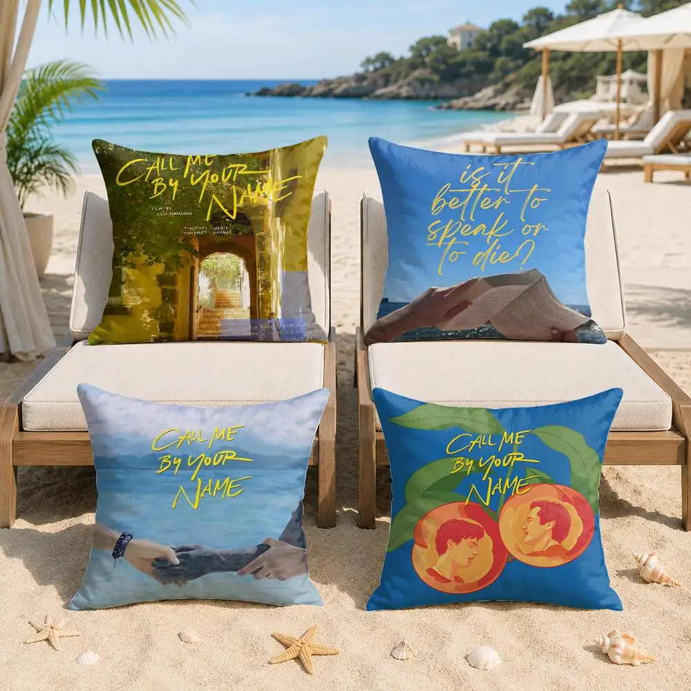 Call Me By Your Name Anime Cushion Cover Silky Short Plush Invisible Zipper Dustproof Sofa Pillow Case For Home Decor