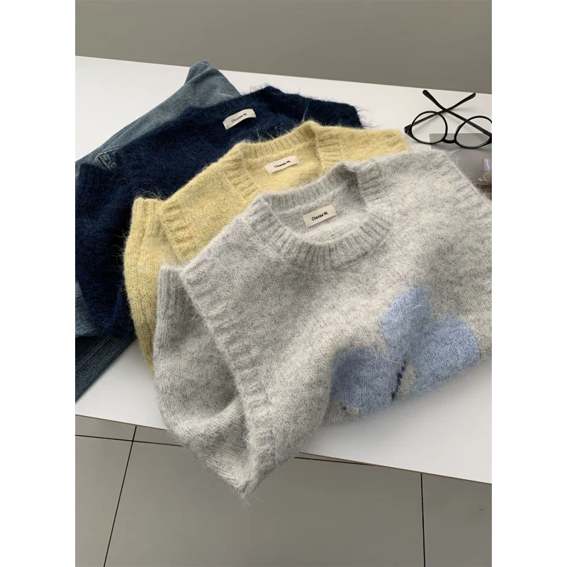 سترة محبوكة من الصوف لتقليل العمر للنساء مع ملمس ناعم وصديق للبشرة من القطيفة لخريف وشتاء 2025 #5